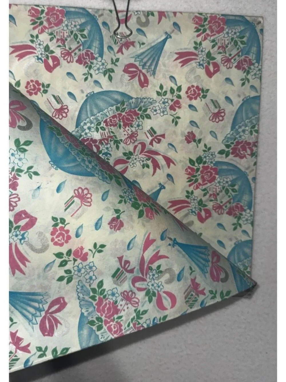 Vintage 1930s Dennison Shower Gift Wrap Original Package 10 Cents Flowers Rare